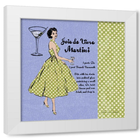 Martini White Modern Wood Framed Art Print by Ven Vertloh, Lisa