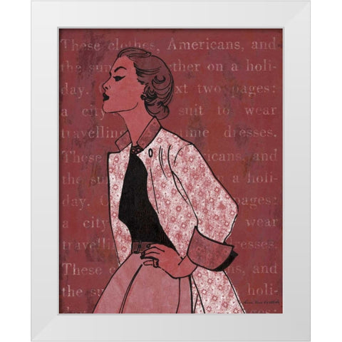 Vintage Glamour II White Modern Wood Framed Art Print by Ven Vertloh, Lisa