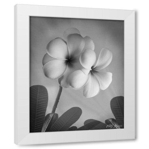 Plumeria I White Modern Wood Framed Art Print by Geyman, Vitaly