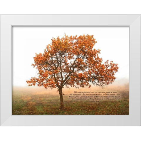 Silent Oak White Modern Wood Framed Art Print by Geyman, Vitaly