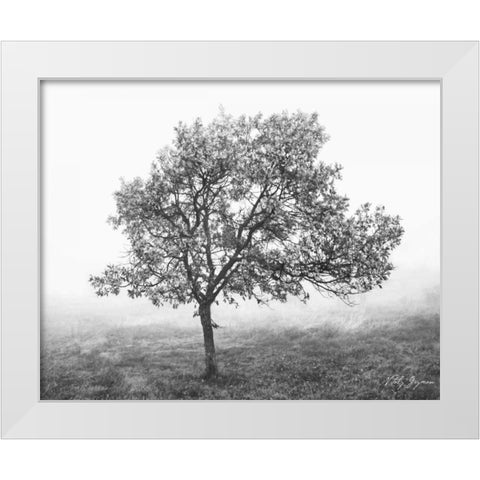 Burning Oak I White Modern Wood Framed Art Print by Geyman, Vitaly