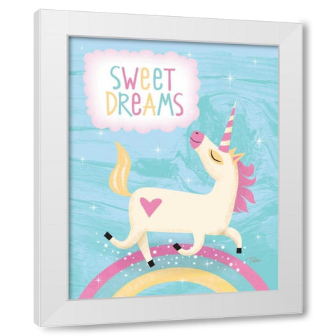 Unicorn I White Modern Wood Framed Art Print by Woo, Teresa