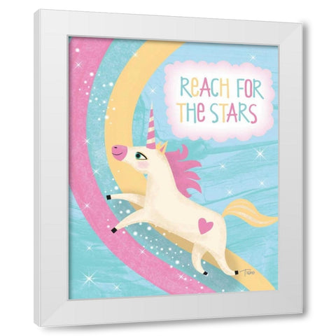 Unicorn III White Modern Wood Framed Art Print by Woo, Teresa