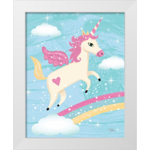 Unicorn IV White Modern Wood Framed Art Print by Woo, Teresa