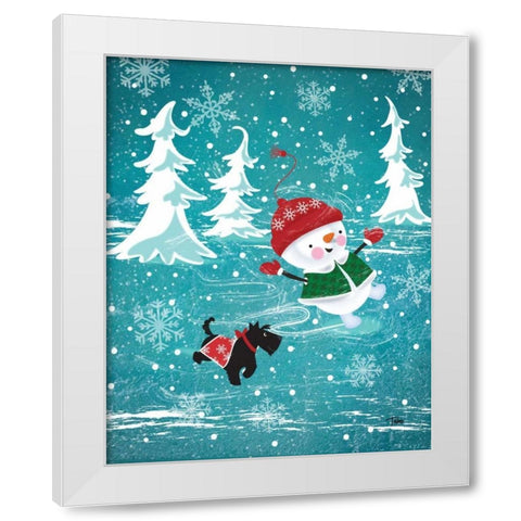Frosty and Fab I White Modern Wood Framed Art Print by Woo, Teresa
