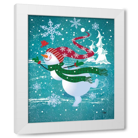 Frosty and Fab II White Modern Wood Framed Art Print by Woo, Teresa