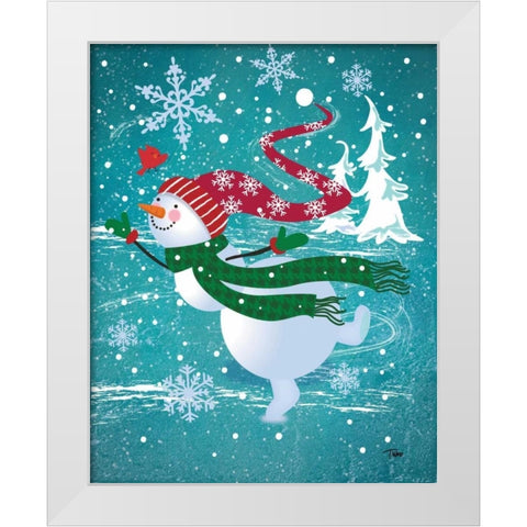 Frosty and Fab II White Modern Wood Framed Art Print by Woo, Teresa
