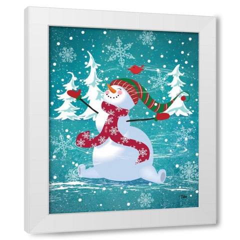 Frosty and Fab III White Modern Wood Framed Art Print by Woo, Teresa