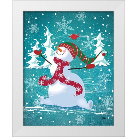 Frosty and Fab III White Modern Wood Framed Art Print by Woo, Teresa