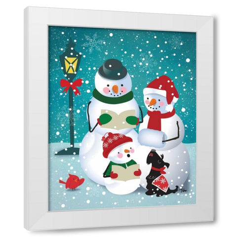 Frosty and Fab V White Modern Wood Framed Art Print by Woo, Teresa