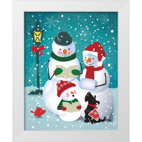 Frosty and Fab V White Modern Wood Framed Art Print by Woo, Teresa