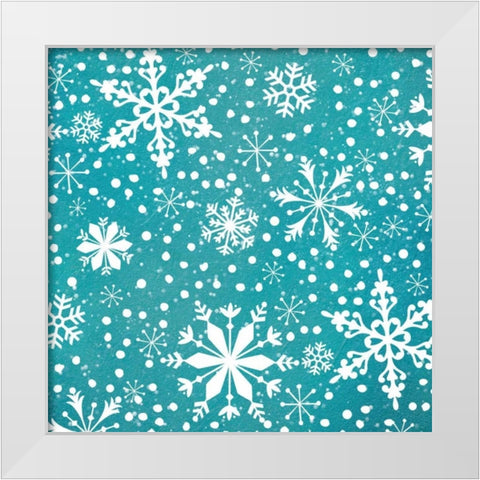 Frosty and Fab Snow White Modern Wood Framed Art Print by Woo, Teresa