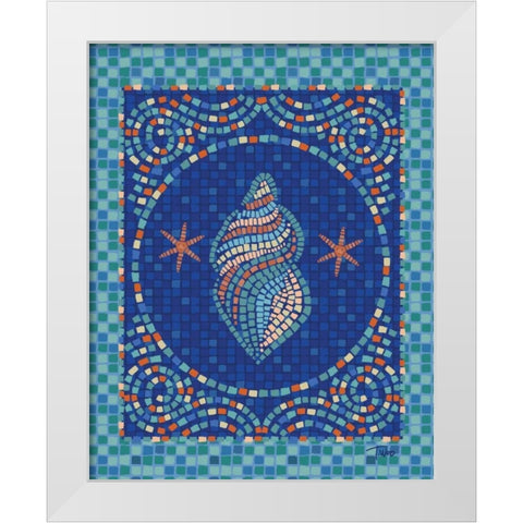 Macedonia Reef Conch White Modern Wood Framed Art Print by Woo, Teresa