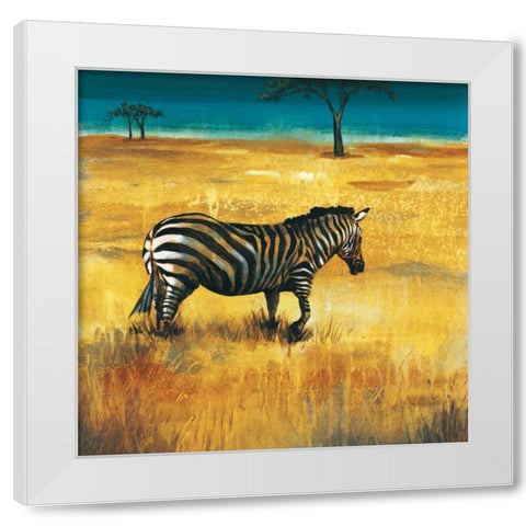 On the Plains I White Modern Wood Framed Art Print by Werbelow, Selina