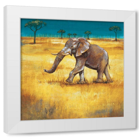 On the Plains III White Modern Wood Framed Art Print by Werbelow, Selina