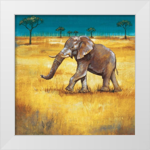 On the Plains III White Modern Wood Framed Art Print by Werbelow, Selina