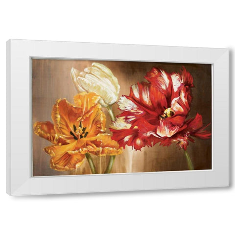 Tulips White Modern Wood Framed Art Print by Werbelow, Selina