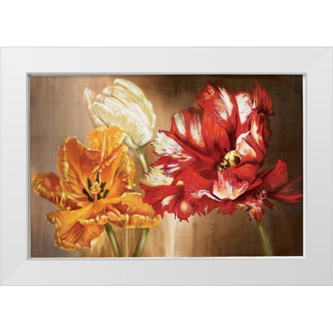 Tulips White Modern Wood Framed Art Print by Werbelow, Selina