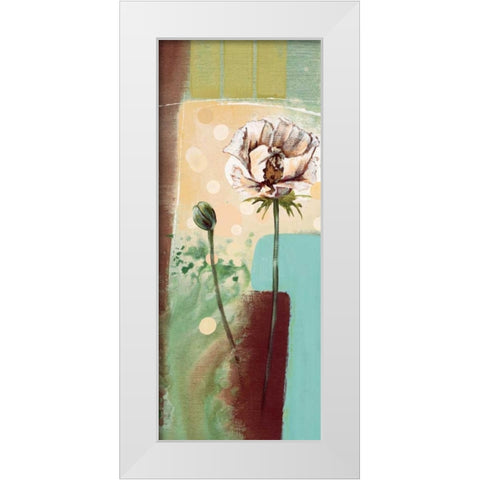 Floral Splendor IV White Modern Wood Framed Art Print by Werbelow, Selina