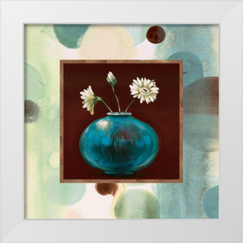 Daisies I White Modern Wood Framed Art Print by Werbelow, Selina