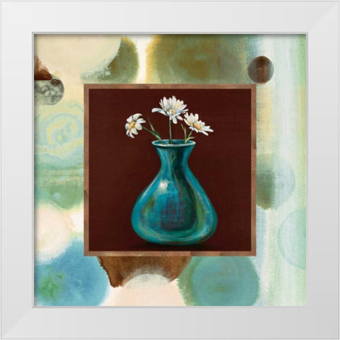 Daisies II White Modern Wood Framed Art Print by Werbelow, Selina