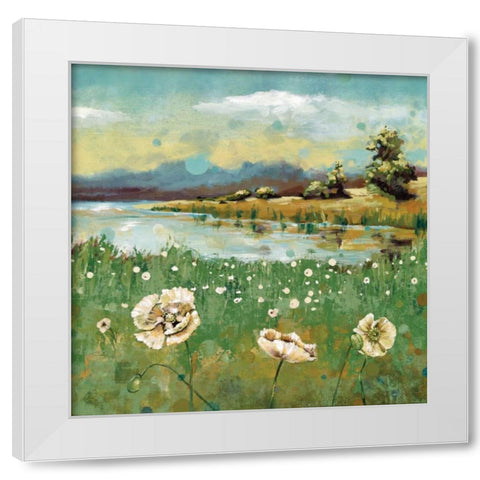 Beach Glass I White Modern Wood Framed Art Print by Werbelow, Selina