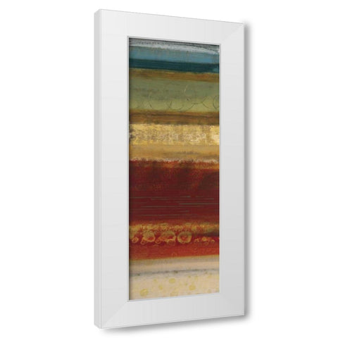 Serrate II White Modern Wood Framed Art Print by Werbelow, Selina