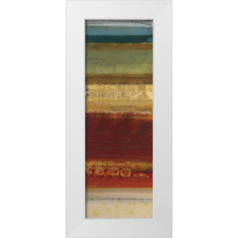 Serrate II White Modern Wood Framed Art Print by Werbelow, Selina