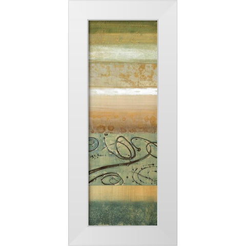 Blue Mood I White Modern Wood Framed Art Print by Werbelow, Selina