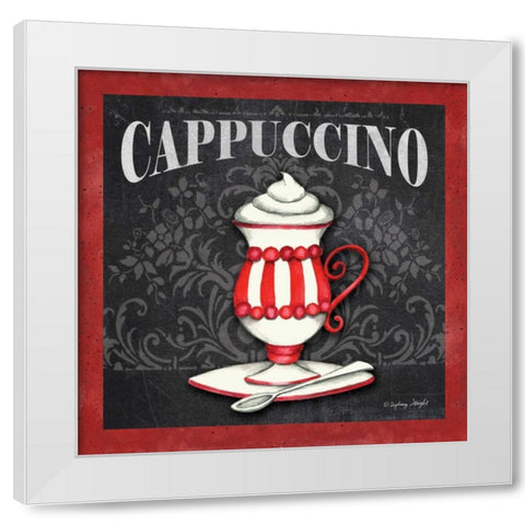 Cappuccino White Modern Wood Framed Art Print by Wright, Sydney