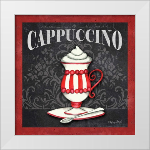 Cappuccino White Modern Wood Framed Art Print by Wright, Sydney