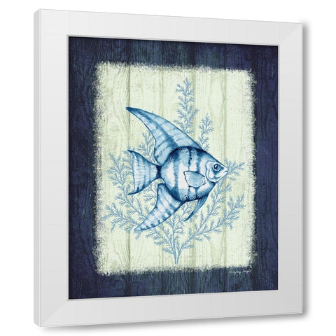 Angelfish White Modern Wood Framed Art Print by Wright, Sydney