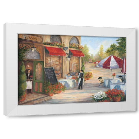 Cafe de Vittori I White Modern Wood Framed Art Print by Wacaster, Linda