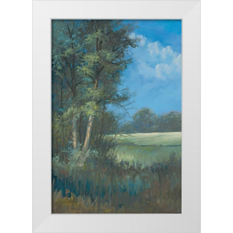 Azure Sky I White Modern Wood Framed Art Print by Wacaster, Linda