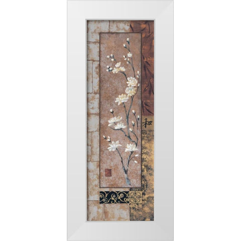 Peace White Modern Wood Framed Art Print by Wacaster, Linda