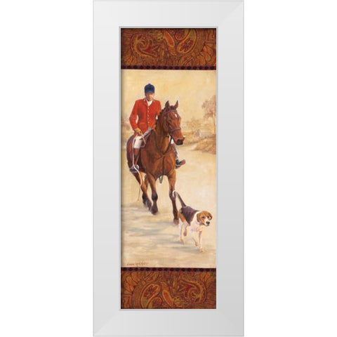 On the Hunt I White Modern Wood Framed Art Print by Wacaster, Linda
