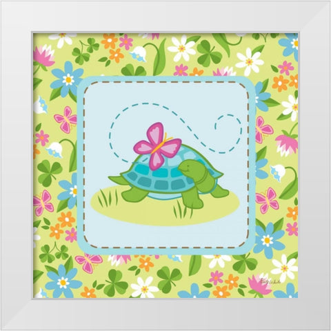 Meadow Turtle I White Modern Wood Framed Art Print by White, Betz