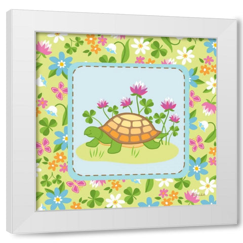 Meadow Turtle II White Modern Wood Framed Art Print by White, Betz