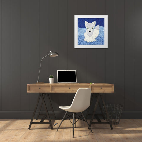Arctic Fox White Modern Wood Framed Art Print by White, Betz