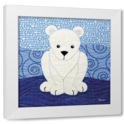 Polar Bear White Modern Wood Framed Art Print by White, Betz