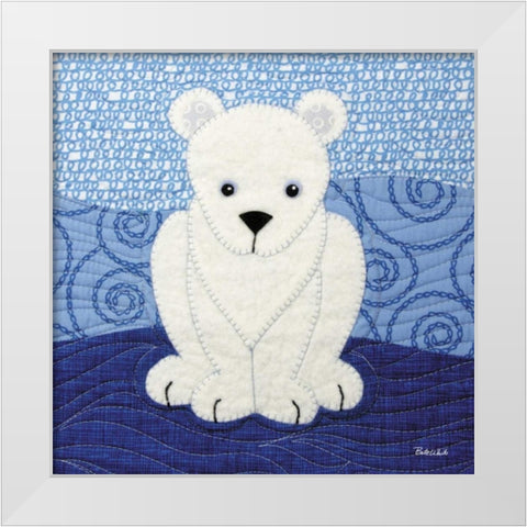 Polar Bear White Modern Wood Framed Art Print by White, Betz