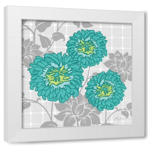 Dahlia Lama I White Modern Wood Framed Art Print by Young, Patty