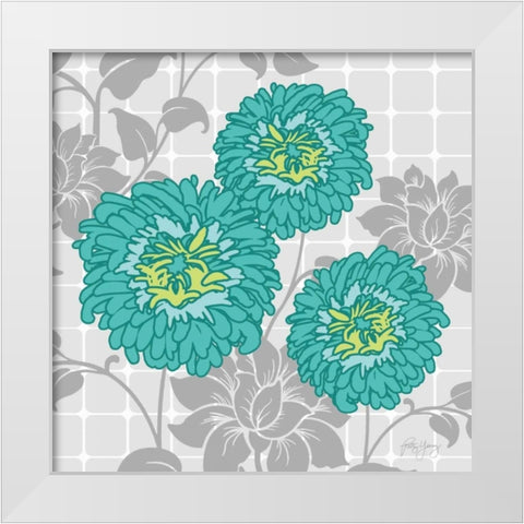 Dahlia Lama I White Modern Wood Framed Art Print by Young, Patty