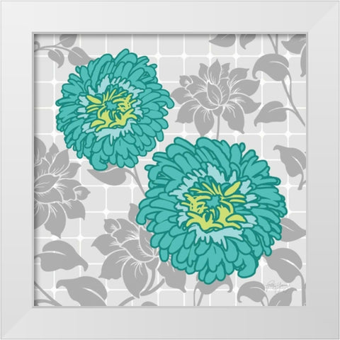 Dahlia Lama I White Modern Wood Framed Art Print by Young, Patty