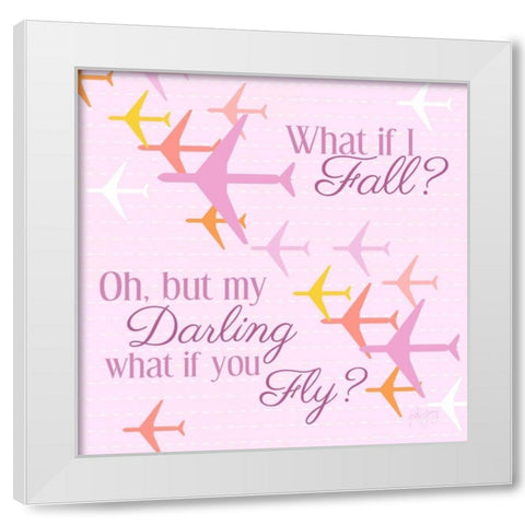 Fly II White Modern Wood Framed Art Print by Young, Patty