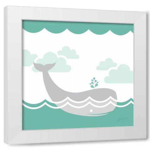Deep Sea I White Modern Wood Framed Art Print by Young, Patty