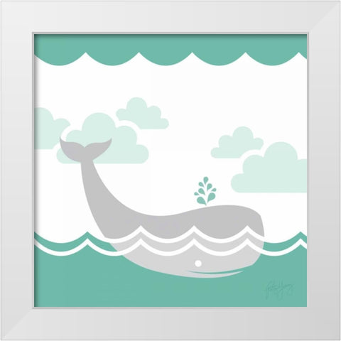 Deep Sea I White Modern Wood Framed Art Print by Young, Patty