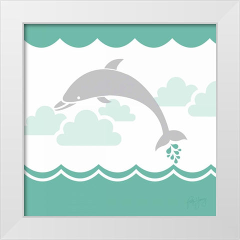 Deep Sea II White Modern Wood Framed Art Print by Young, Patty