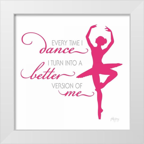 Dance I White Modern Wood Framed Art Print by Young, Patty