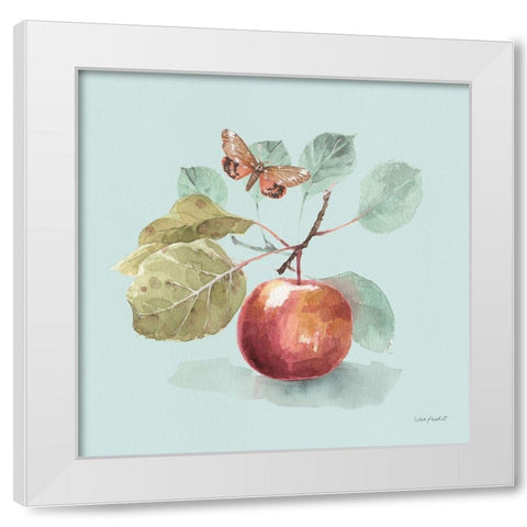Autumn in Nature 02 on Aqua White Modern Wood Framed Art Print by Audit, Lisa